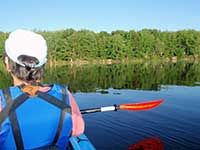 kayak on the pond